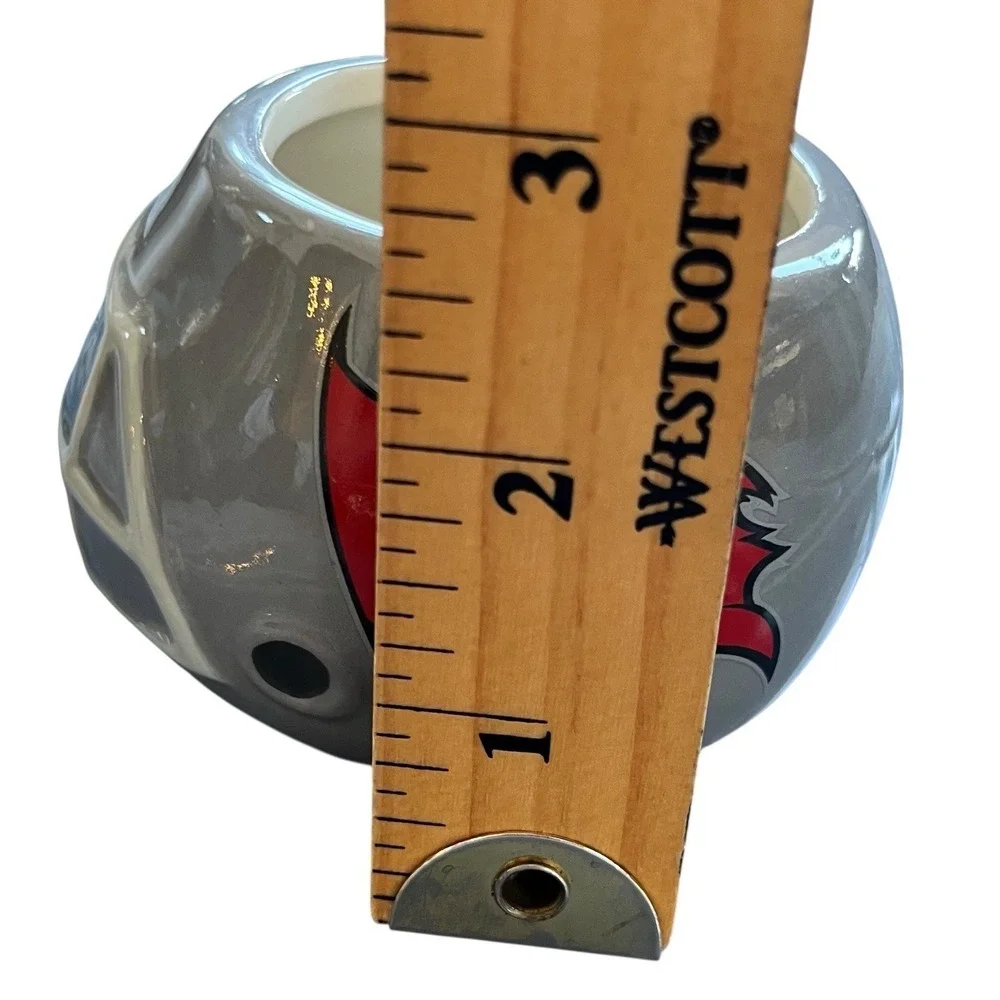 Tampa Bay Buccaneers NFL Ceramic Helmet Planter Candy Dip Bowl Gray Football